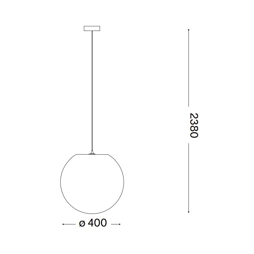 Ideal Lux - Luster na sajli CARTA 1xE27/25W/230V prečnik 40 cm beo
