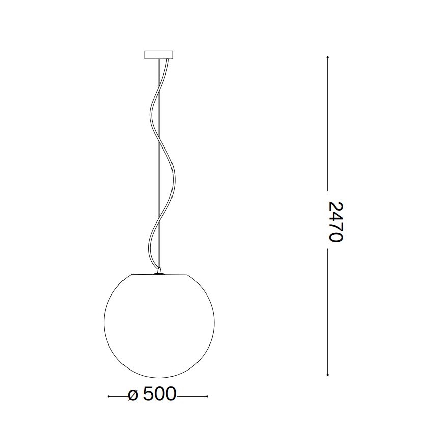 Ideal Lux - Luster na sajli CARTA 1xE27/25W/230V Ø 50 cm bela