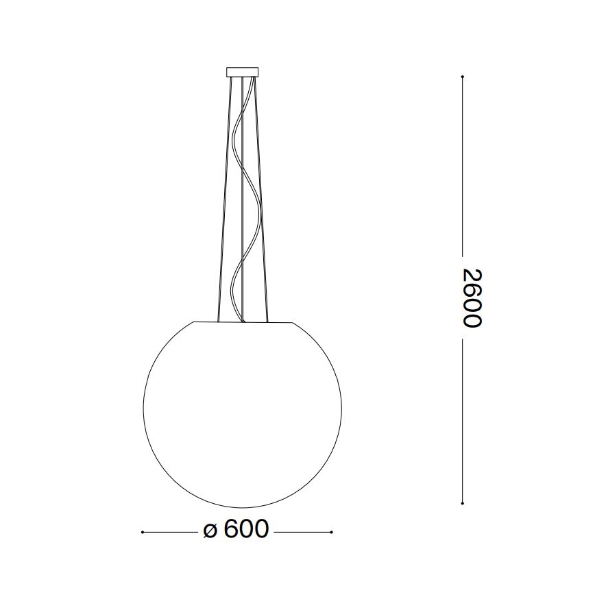 Ideal Lux - Luster na sajli CARTA 1xE27/60W/230V prečnik 60 cm bela