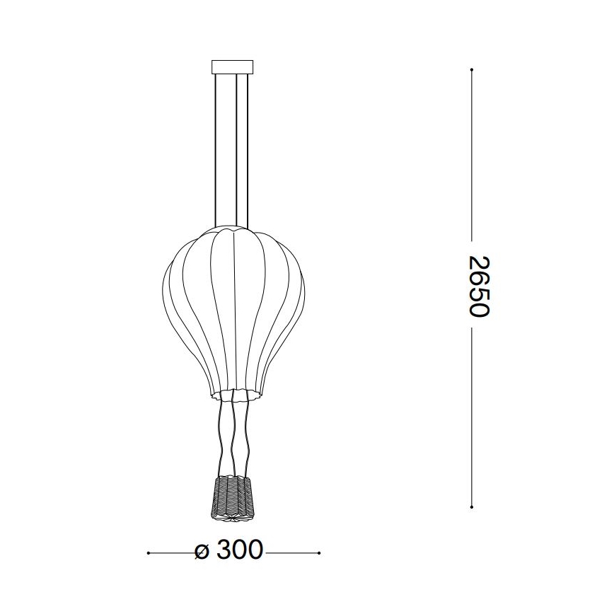 Ideal Lux - Luster na sajli DREAM BIG 1xE27/42W/230V prečnik 30 cm