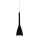 Ideal Lux - Luster na sajli FLUT 1xE14/40W/230V Ø 10,5 cm crna