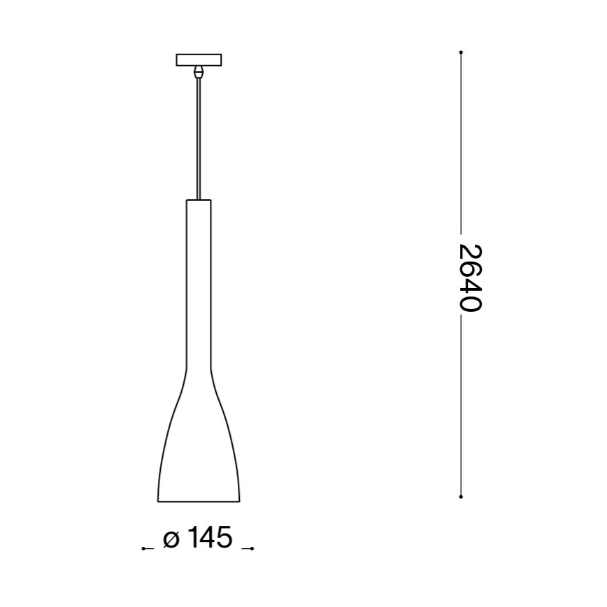 Ideal Lux - Luster na sajli FLUT 1xE27/60W/230V preč. 14,5 cm crna