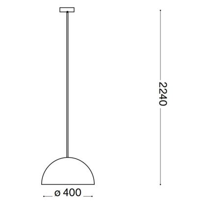 Ideal Lux - luster na sajli FOLK 1xE27/60W/230V, prečnik 40 cm, braon