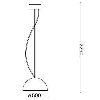 Ideal Lux - Luster na sajli FOLK 1xE27/60W/230V prečnik 50 cm braon