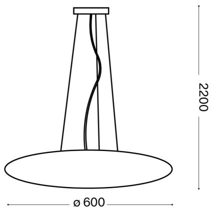 Ideal Lux - Luster na sajli GLORY 5xE27/60W/230V prečnik 60 cm, beli