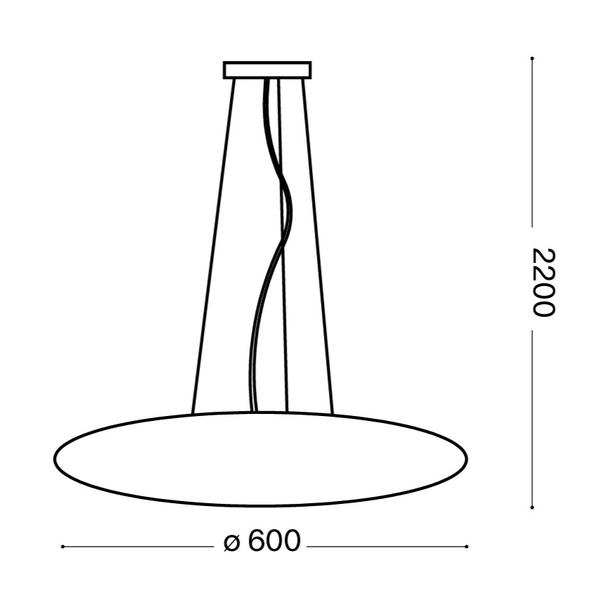 Ideal Lux - Luster na sajli GLORY 5xE27/60W/230V prečnik 60 cm, beli