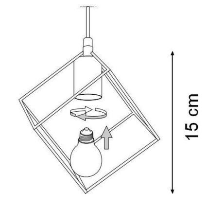 Ideal Lux - Luster na sajli ICE 5xE27/60W/230V preč. 50 cm bela