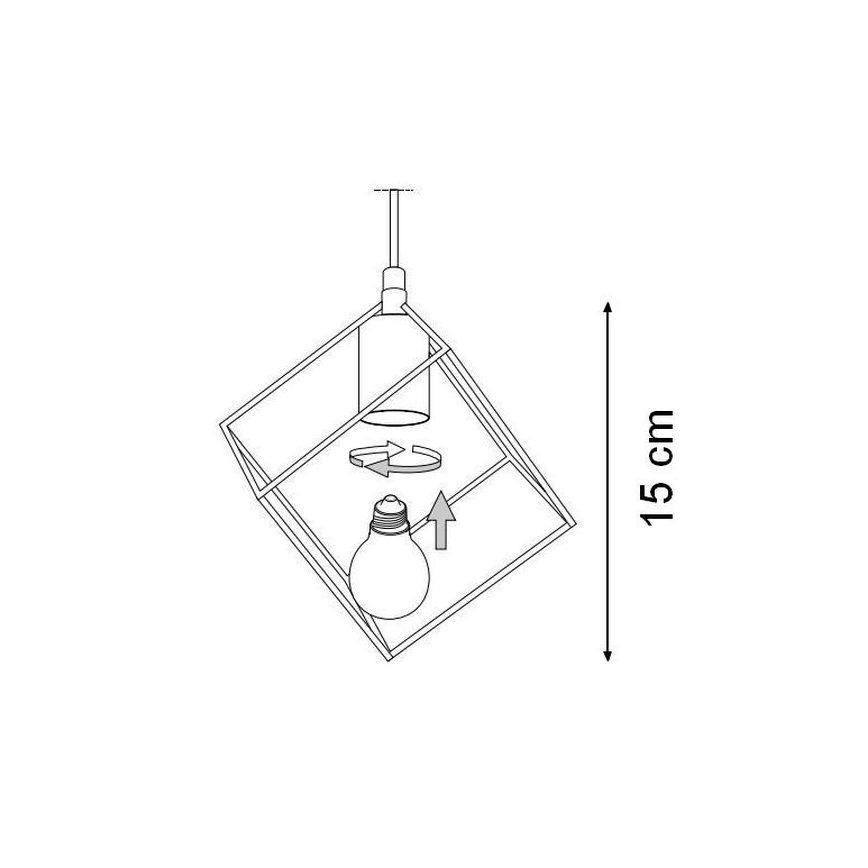 Ideal Lux - Luster na sajli ICE 5xE27/60W/230V preč. 50 cm bela