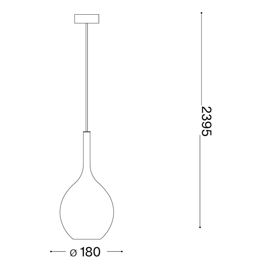 Ideal Lux - Luster na sajli KALIQUE 1xE27/42W/230V preč. 18 cm proziran