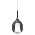 Ideal Lux - Luster na sajli KALIQUE 1xE27/42W/230V prečnik 18 cm dimljeno-crna