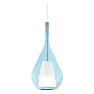 Ideal Lux - Luster na sajli KALIQUE 1xE27/42W/230V prečnik 18 cm dimljeno plava