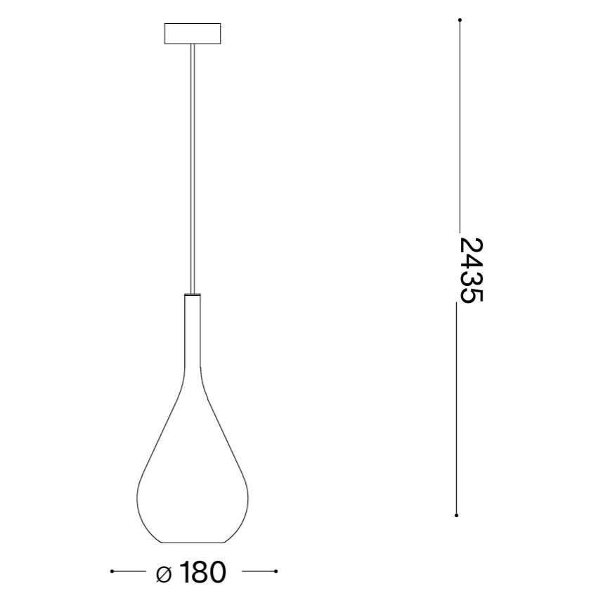 Ideal Lux - Luster na sajli KALIQUE 1xE27/42W/230V prečnik 18 cm dimljeno plava