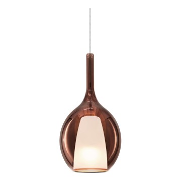 Ideal Lux - luster na sajli KALIQUE 1xE27/42W/230V, prečnik 18 cm, dimno-bakrena