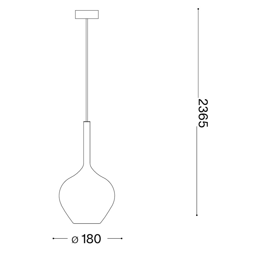 Ideal Lux - Luster na sajli KALIQUE 1xE27/42W/230V prečnik 18 cm zadimljeno bež