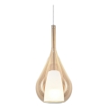 Ideal Lux - Luster na sajli KALIQUE 1xE27/42W/230V, prečnik 18 cm, zadimljeno bež