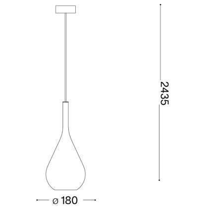 Ideal Lux - Luster na sajli KALIQUE 1xE27/42W/230V, prečnik 18 cm, zadimljeno bež