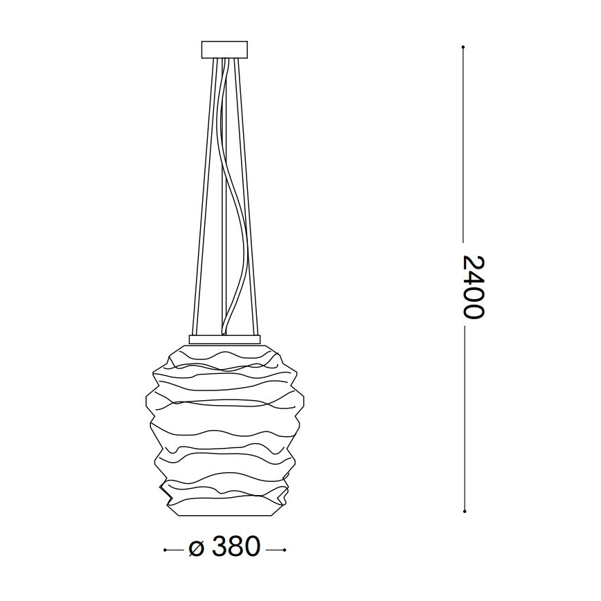 Ideal Lux - Luster na sajli KARMA 1xE27/60W/230V prečnik 38 cm bela
