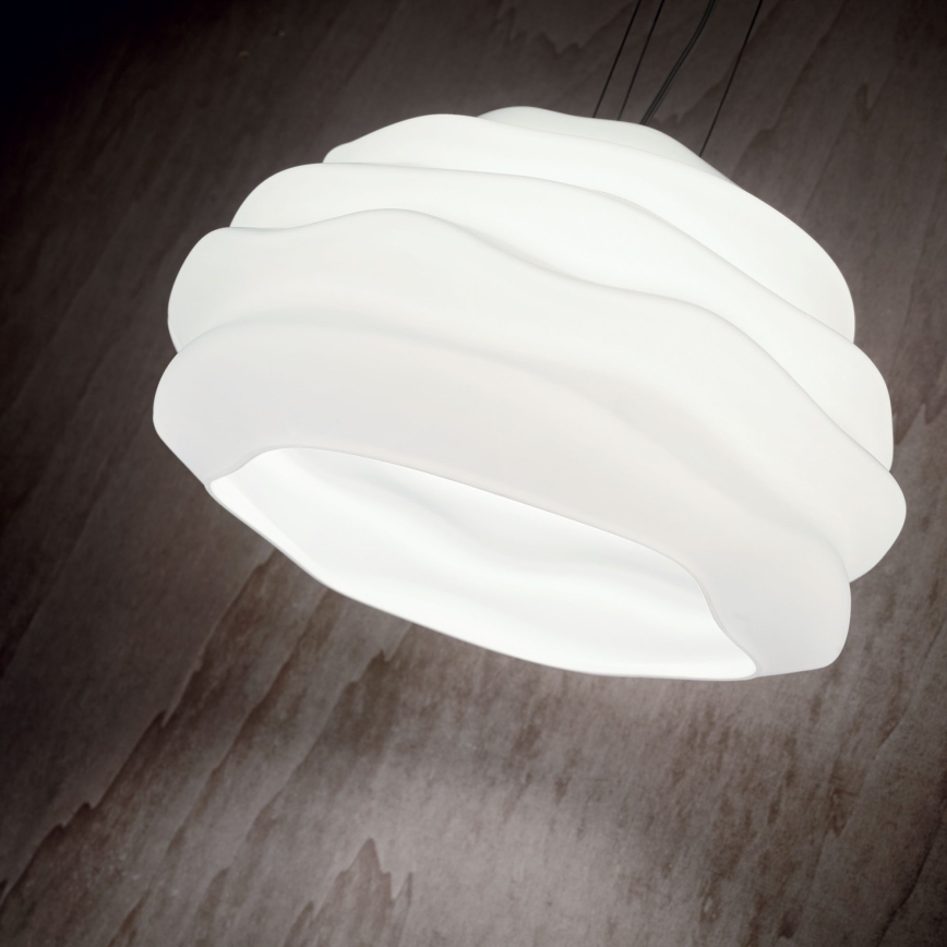 Ideal Lux - Luster na sajli KARMA 1xE27/60W/230V prečnik 39 cm bela