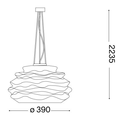Ideal Lux - Luster na sajli KARMA 1xE27/60W/230V prečnik 39 cm bela