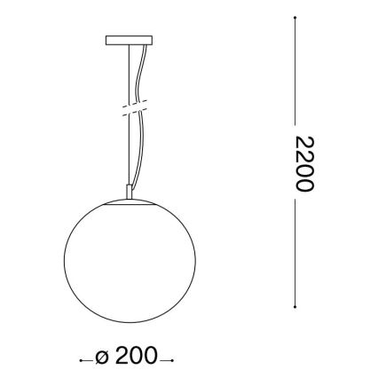 Ideal Lux - Luster na sajli MAPA 1xE27/42W/230V prečnik 20 cm prozirno