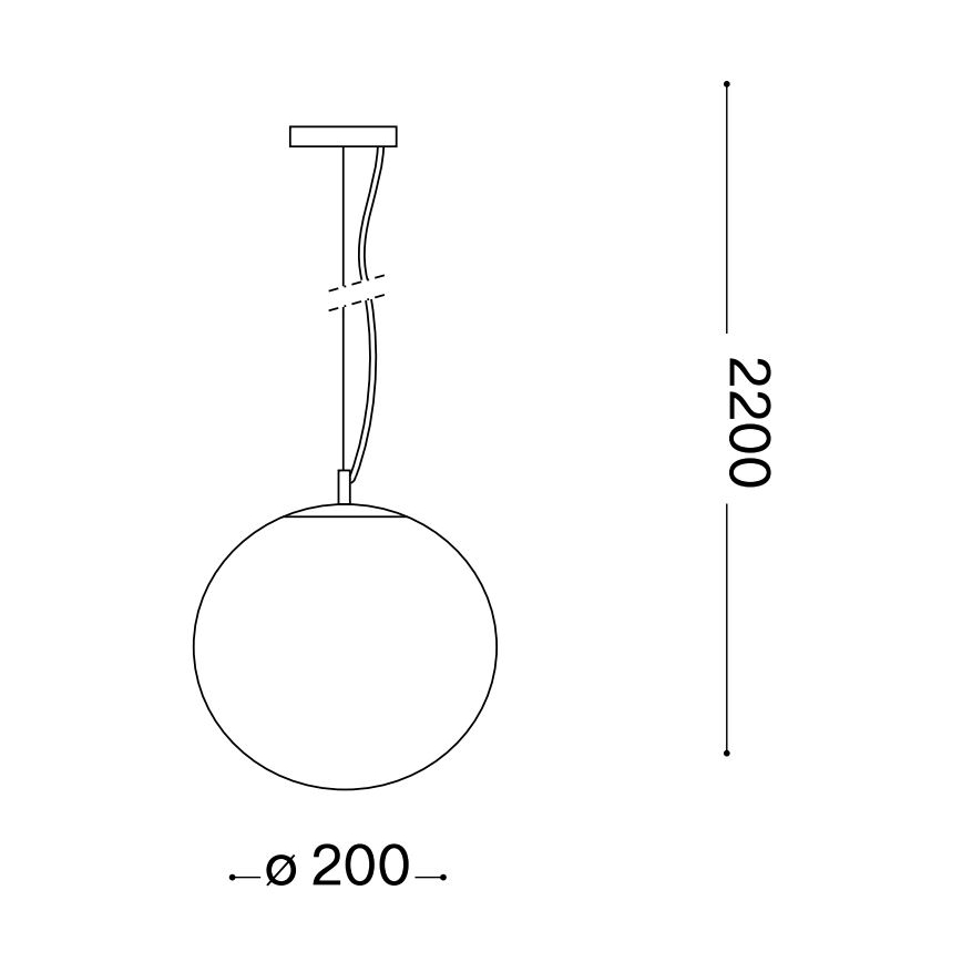Ideal Lux - Luster na sajli MAPA 1xE27/42W/230V prečnik 20 cm prozirno