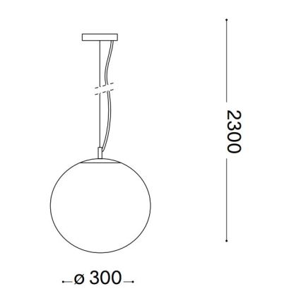 Ideal Lux - Luster na sajli MAPA 1xE27/42W/230V prečnik 30 cm proziran