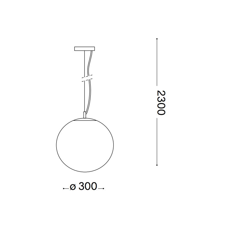 Ideal Lux - Luster na sajli MAPA 1xE27/42W/230V prečnik 30 cm proziran