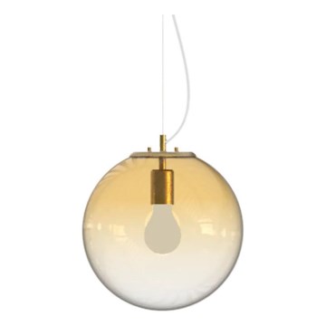 Ideal Lux - Luster na sajli MAPA 1xE27/42W/230V, prečnik 30 cm, zlatna/zadimljeno staklo