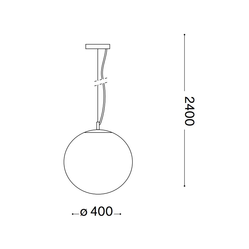 Ideal Lux - Luster na sajli MAPA 1xE27/42W/230V prečnik 40 cm siva/dimljena