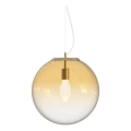 Ideal Lux - Luster na sajli MAPA 1xE27/42W/230V prečnik 40 cm zlatna/zadimljena