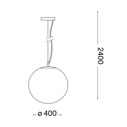 Ideal Lux - Luster na sajli MAPA 1xE27/42W/230V prečnik 40 cm zlatna/zadimljena