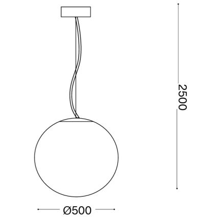 Ideal Lux - luster na sajli MAPA 1xE27/42W/230V prečnik 50 cm bela