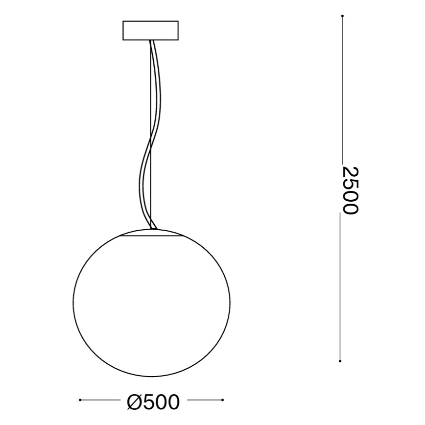 Ideal Lux - luster na sajli MAPA 1xE27/42W/230V prečnik 50 cm bela