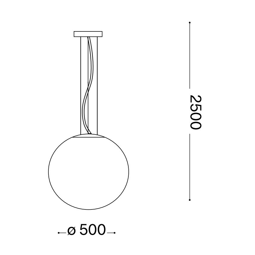 Ideal Lux - Luster na sajli MAPA 1xE27/42W/230V prečnik 50 cm siva/zadimljena