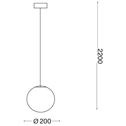 Ideal Lux - Luster na sajli MAPA 1xE27/42W/230V, prečnika 20 cm, bela