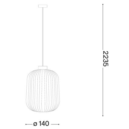 Ideal Lux - Luster na sajli MINT 1xE27/60W/230V prečnika 14 cm zelena