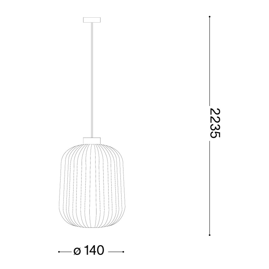 Ideal Lux - Luster na sajli MINT 1xE27/60W/230V prečnika 14 cm zelena