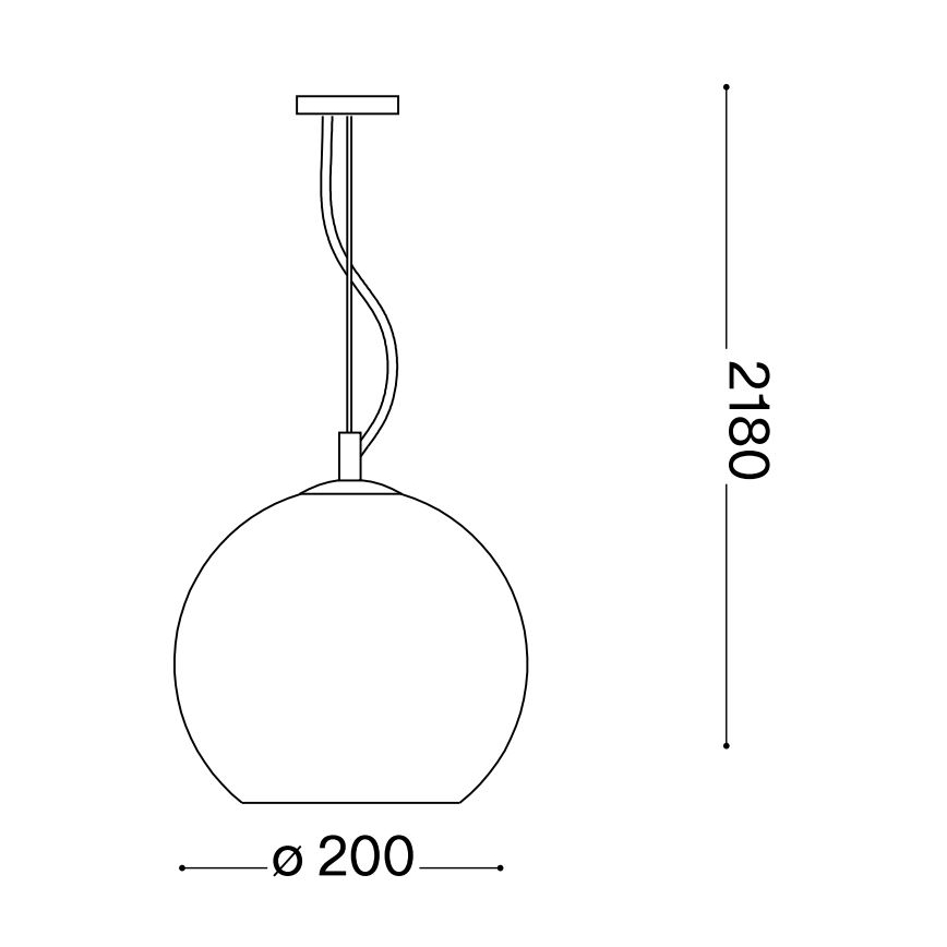 Ideal Lux - Luster na sajli NEMO 1xE27/42W/230V, prečnik 20 cm, bež