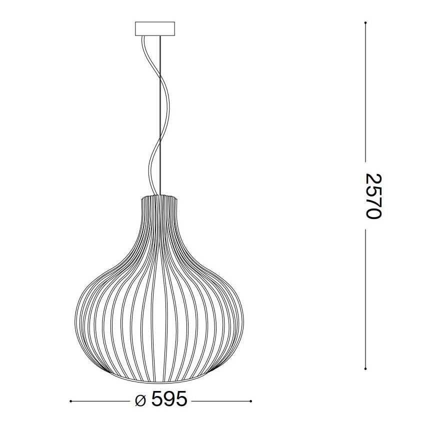 Ideal Lux - Luster na sajli ONION 1xE27/60W/230V pr. 59,5 cm