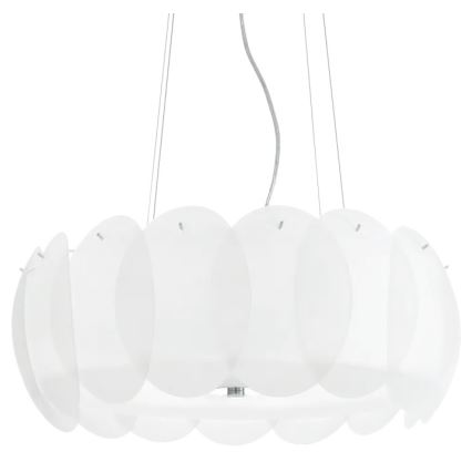 Ideal Lux - Luster na sajli OVALINO 8xE27/60W/230V prečnik 55 cm beo