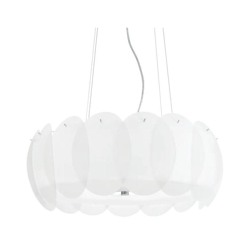 Ideal Lux - Luster na sajli OVALINO 8xE27/60W/230V prečnik 55 cm beo