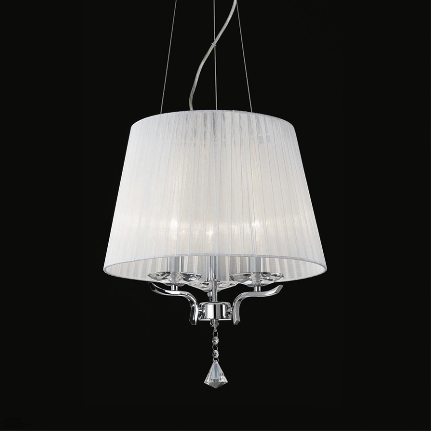 Ideal Lux - Kristalni luster na sajli PEGASO 3xE14/28W/230V prečnik 40 cm sjajni hrom