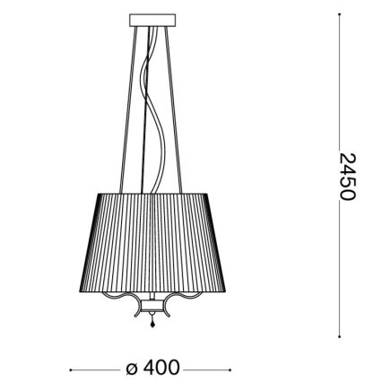 Ideal Lux - Kristalni luster na sajli PEGASO 3xE14/28W/230V prečnik 40 cm sjajni hrom