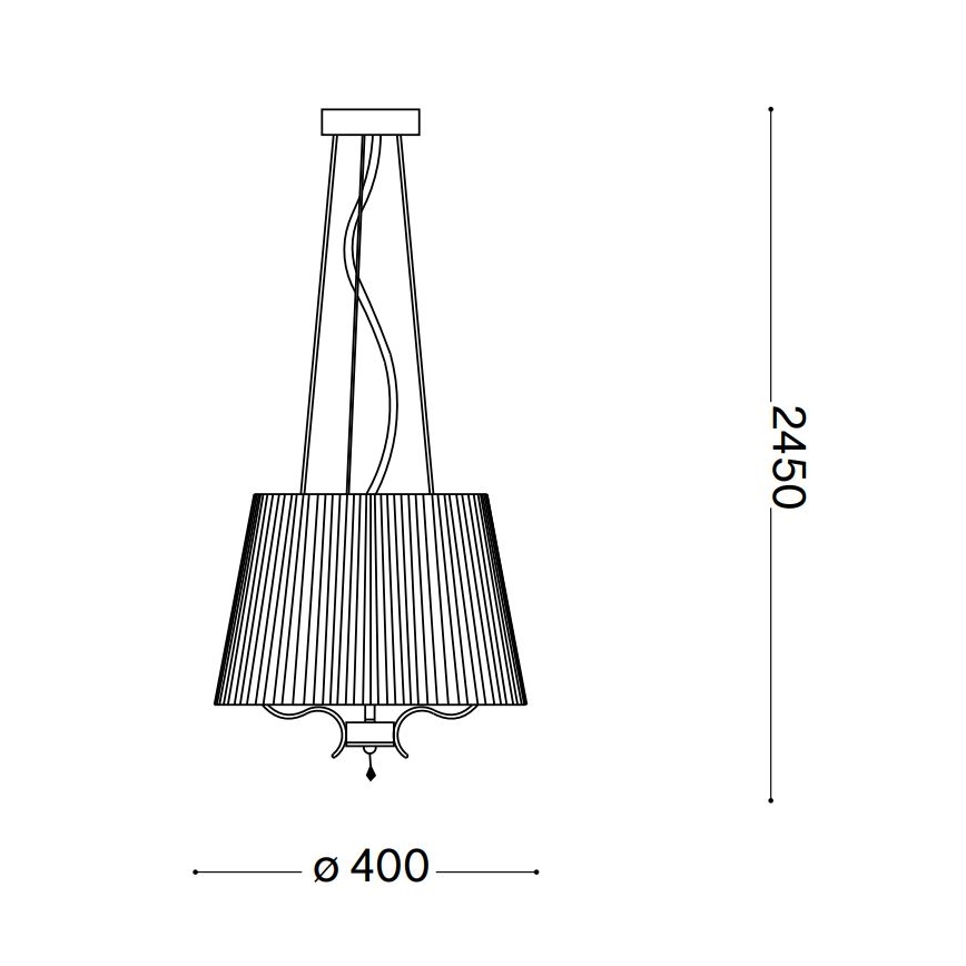 Ideal Lux - Kristalni luster na sajli PEGASO 3xE14/28W/230V, prečnik 40 cm, zlatni