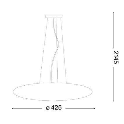 Ideal Lux - Luster na sajli SMARTIES 3xE27/42W/230V prečnik 42,5 cm bela
