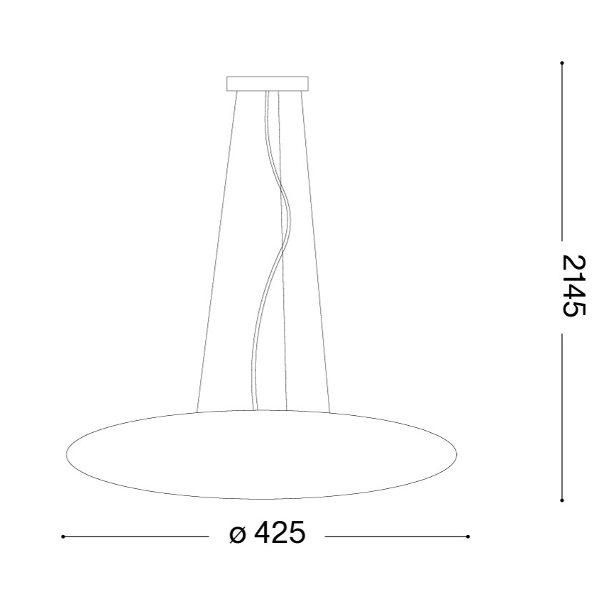 Ideal Lux - Luster na sajli SMARTIES 3xE27/42W/230V prečnik 42,5 cm bela