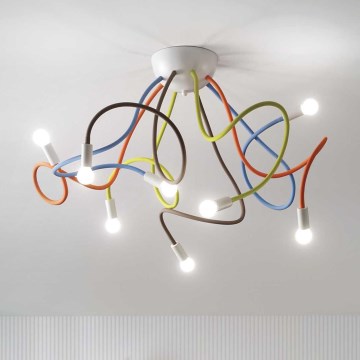 Ideal Lux - Luster na šipci MULTIFLEX 8xE14/28W/230V