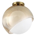 Ideal Lux - Plafonjera BLOOM 1xE27/42W/230V Ø 30 cm zlatna/zadimljeno bež