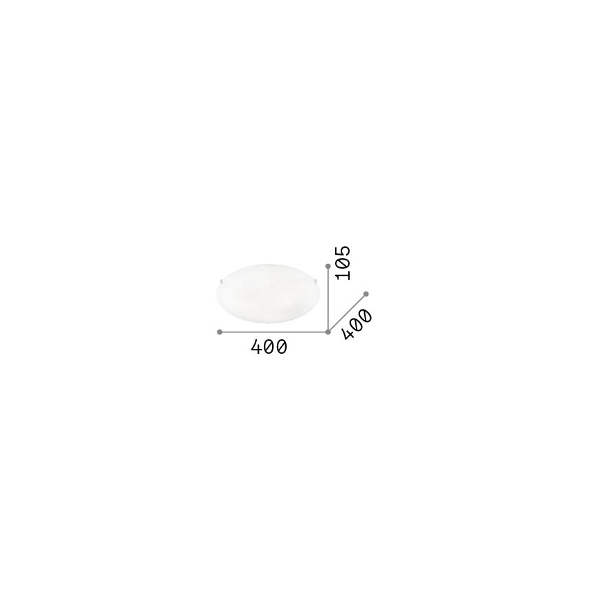 Ideal Lux - Plafonjera LANA 3xE27/60W/230V Ø 40 cm bela
