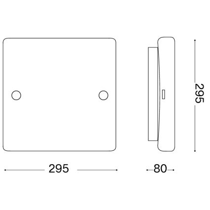 Ideal Lux - Plafonska svetiljka CELINE 2xE27/60W/230V 29,5x29,5 bela